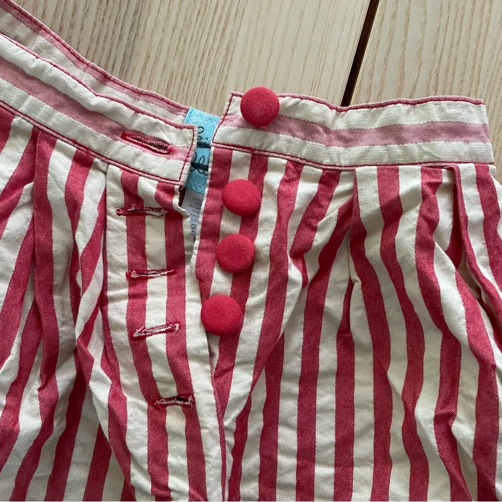 Kimchi & Blue cute red and white striped skirt button placket 12 Anthropologie - Picture 4 of 10